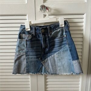 Patchwork denim skirt from Aeropostale!